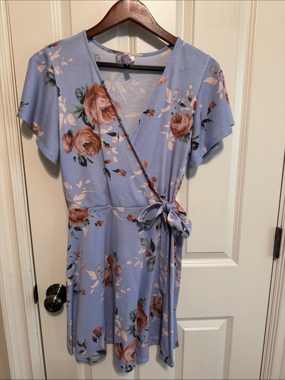 Alya periwinkle Wrap Dress large